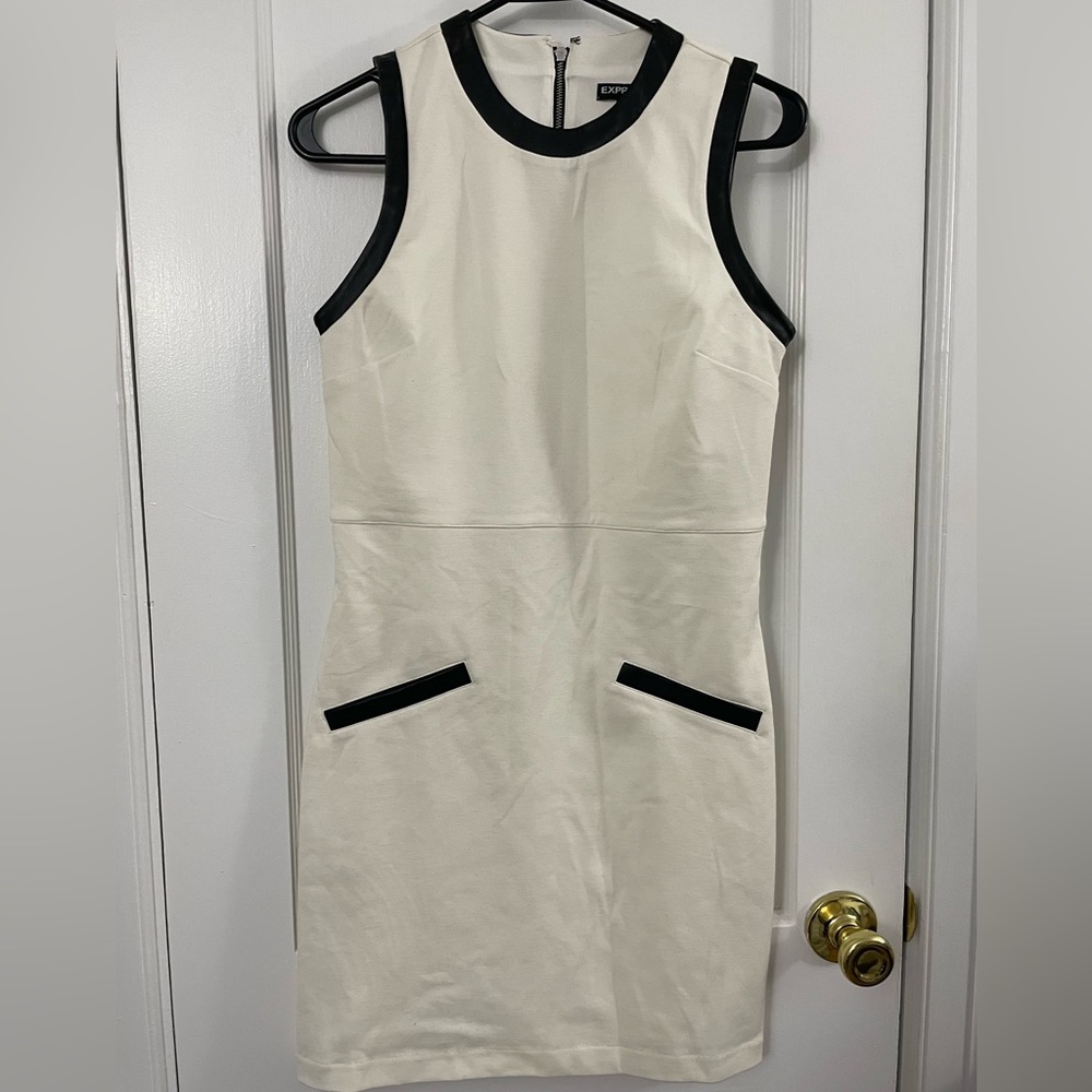 Express dress with Leather Trim